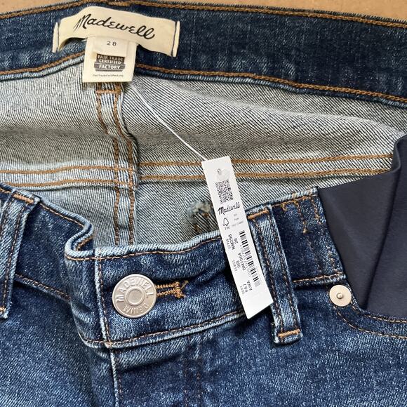 Madewell The Maternity Side-Panel Kick Out Crop Jeans Size 28 Arlen Wash - Picture 9 of 14